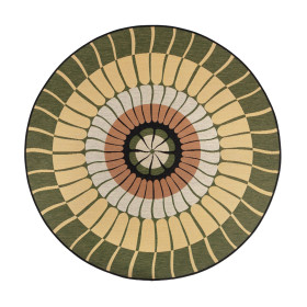 Tapis rond outdoor fleur Zeno