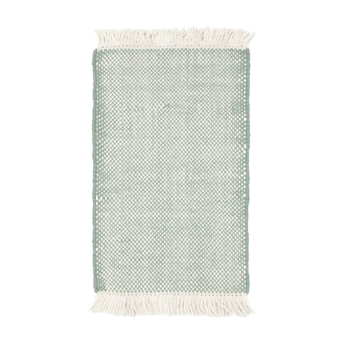 Tapis laine tissé franges Xenia - Vivaraise | Impression Lin