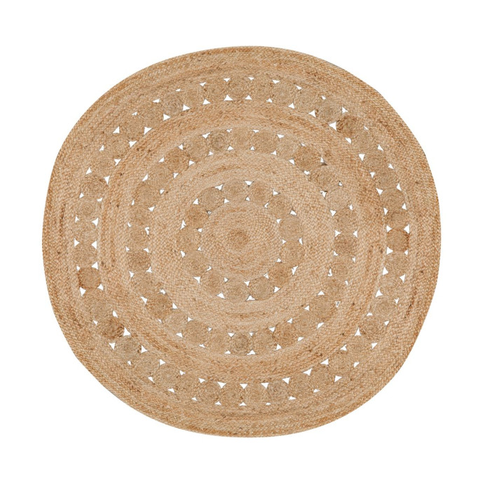 Tapis rond jute tressé Patna - Vivaraise | Impression Lin