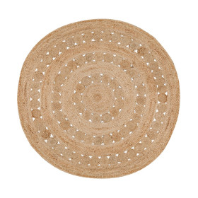 Tapis rond jute tressé Patna