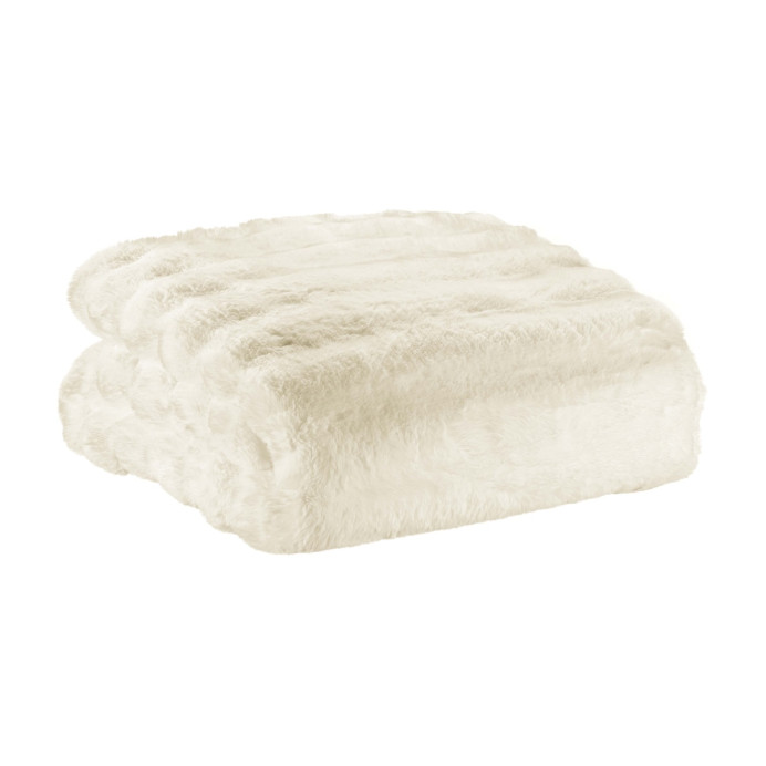 Plaid fausse fourrure Astrid - Vivaraise | Impression Lin