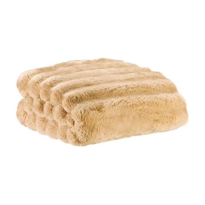 Plaid fausse fourrure Astrid - Vivaraise | Impression Lin