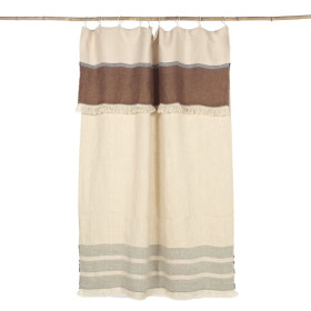 Nappe ou rideau en lin Marina Stripe à franges