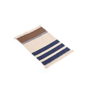 Set de table en lin Marina Stripe à franges