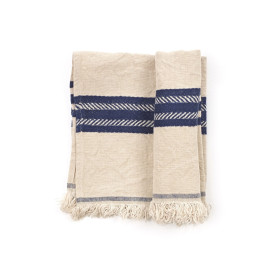 Serviette de Table en Lin THE INDIGO STRIPE