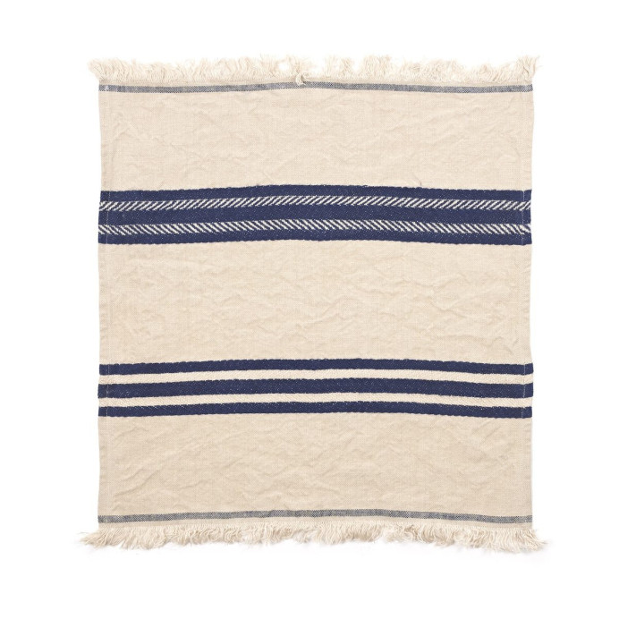 Serviette de table en lin The Indigo Stripe - Libeco | Impression Lin