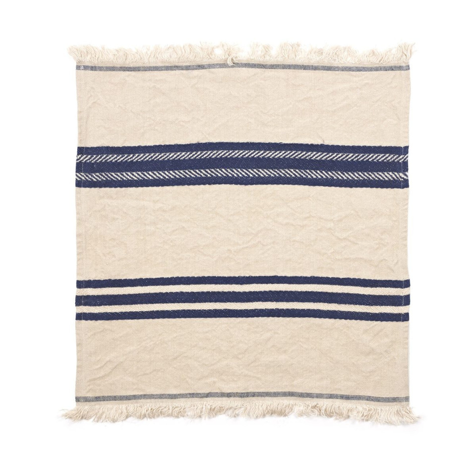 Serviette de Table en Lin THE INDIGO STRIPE 