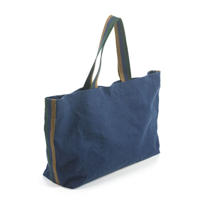 Sac porté épaule en lin lavé Max à anses tissées