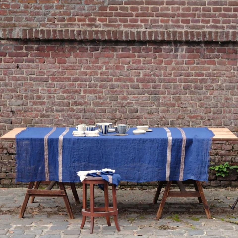 Nappe ou rideau en lin Noa à tissage ouvert