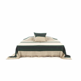 Couvre-Lit Lin et Laine OMAHA STRIPE