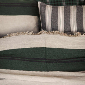 Couvre-Lit Lin et Laine OMAHA STRIPE