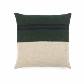 Housse de coussin en lin et laine Omaha Stripe