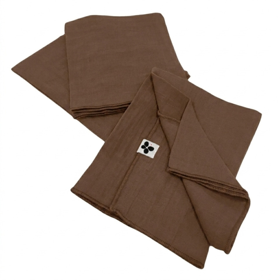 Lot 3 serviettes Gaze de coton GAIA