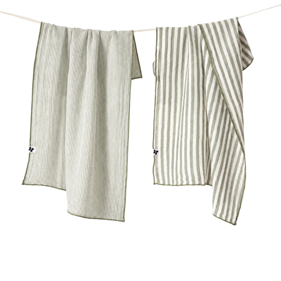 Lot de 2 Torchons Gaze de Coton ROMIE