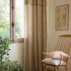 Rideau + Anneaux Pince Gaze de Coton ROMIE