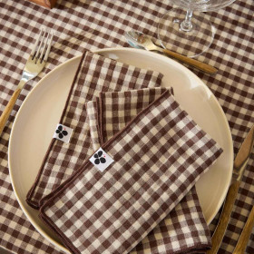 Lot de 3 Serviettes Gaze de coton VICKIE