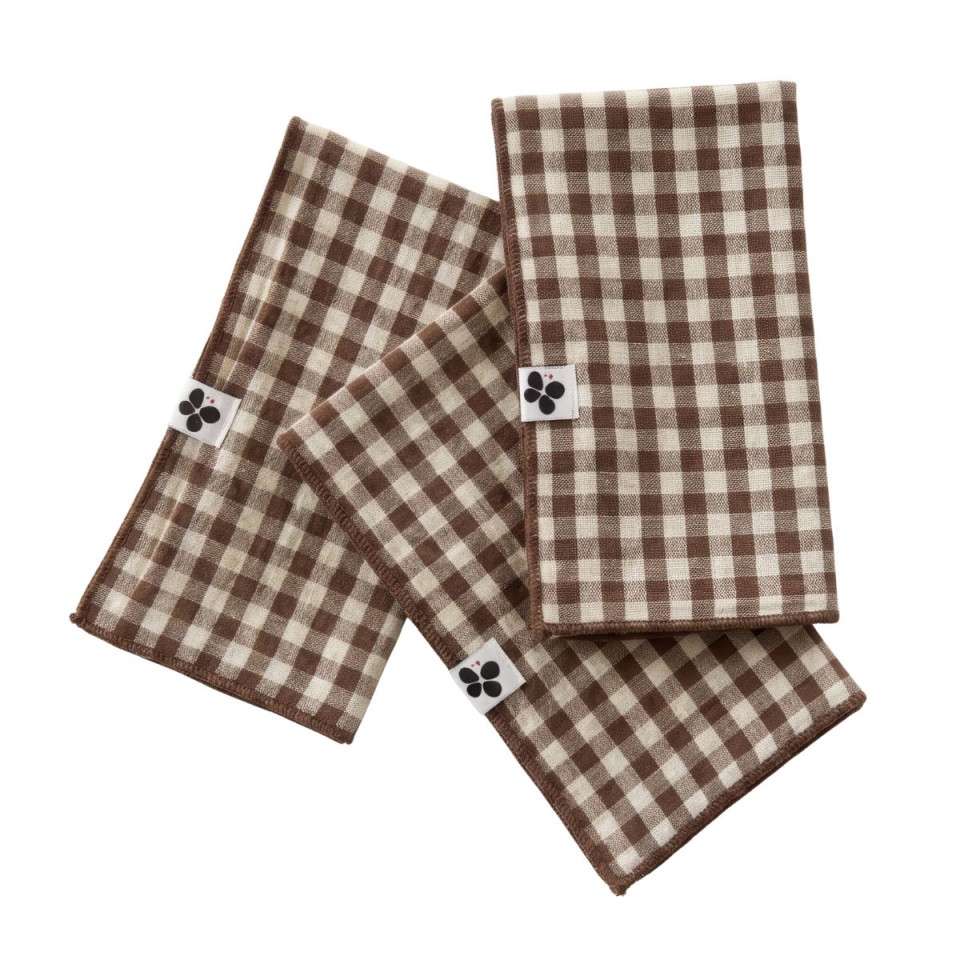 Lot de 3 Serviettes Gaze de coton VICKIE