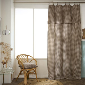Rideau + Anneaux Pince Gaze de coton VICKIE