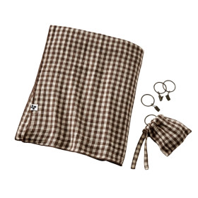Rideau + Anneaux Pince Gaze de coton VICKIE