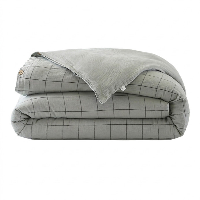 Housse de Couette Réversible en Gaze de Coton GAIA MATCH