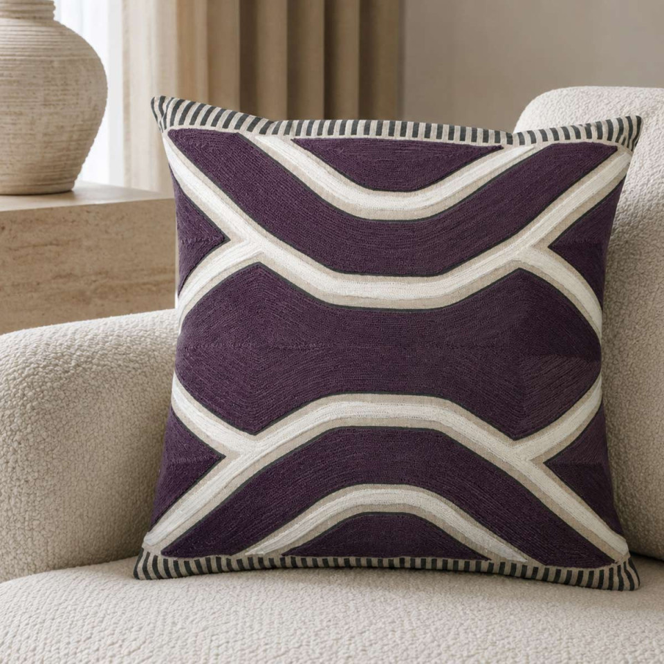 Coussin Brodé Coton JOHAN  