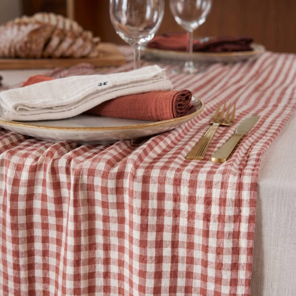 Chemin de table en gaze de coton VICKIE