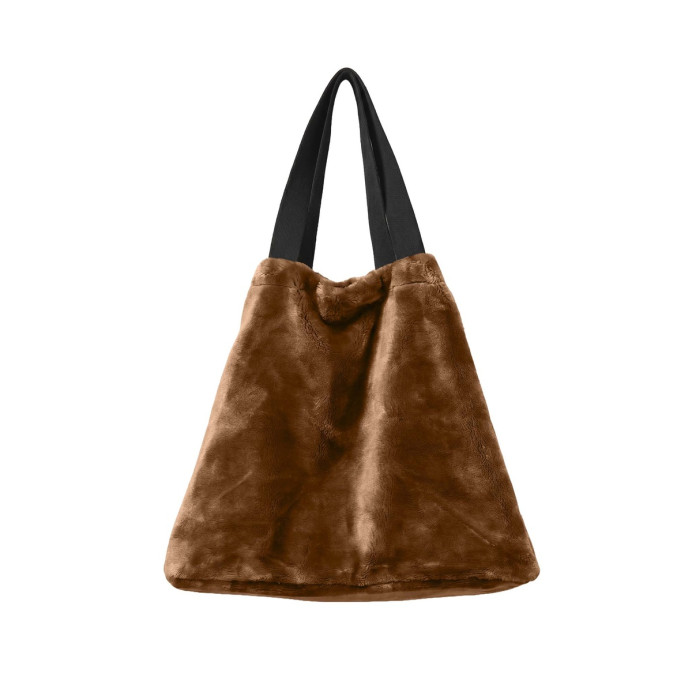 Sac Cabas Fausse Fourrure HYGGE - Vent du Sud | Impression Lin
