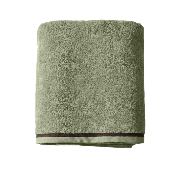 Serviette de Bain Coton Liseret ISSAMBRE - Vent du Sud | Impression Lin