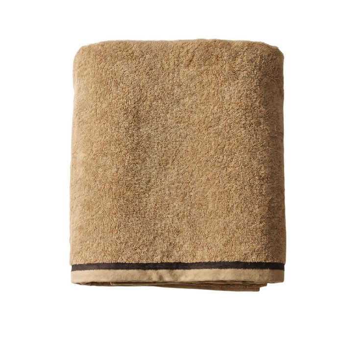 Serviette de Bain Coton Liseret ISSAMBRE - Vent du Sud | Impression Lin