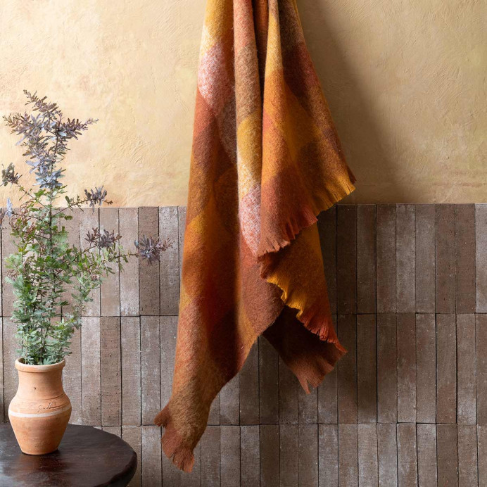 Plaid à carreaux à franges Liam Vent du Sud
