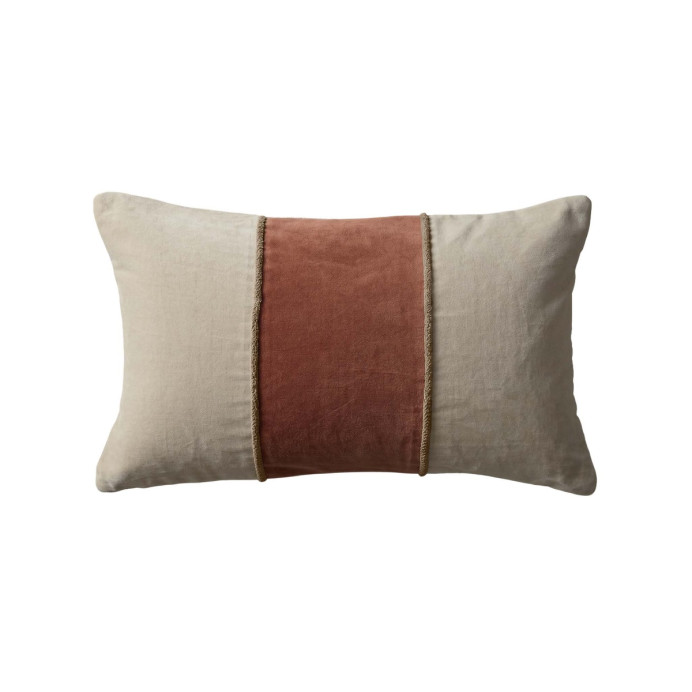 Housse de coussin coton à cordons Molli Vent du Sud