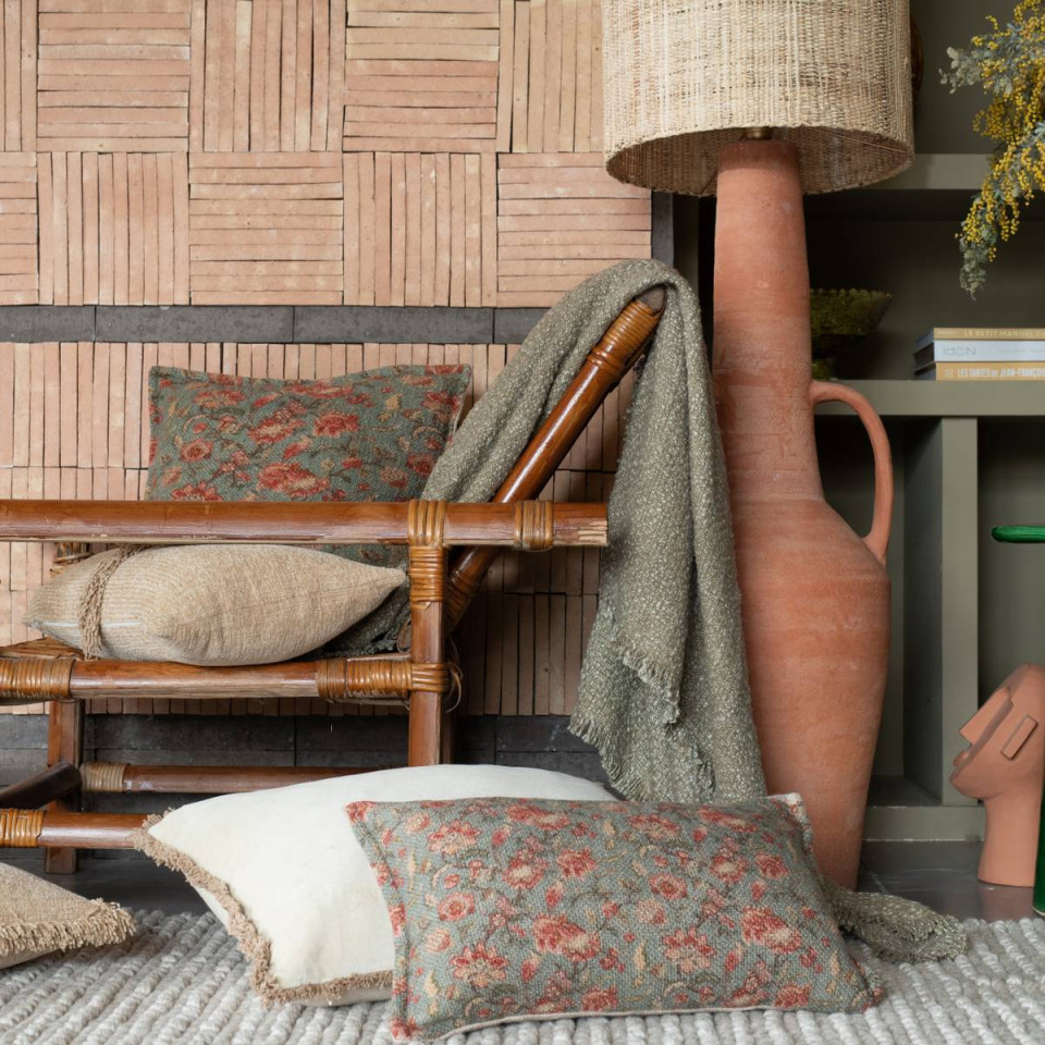 Housse de Coussin Coton et Lin ROSA