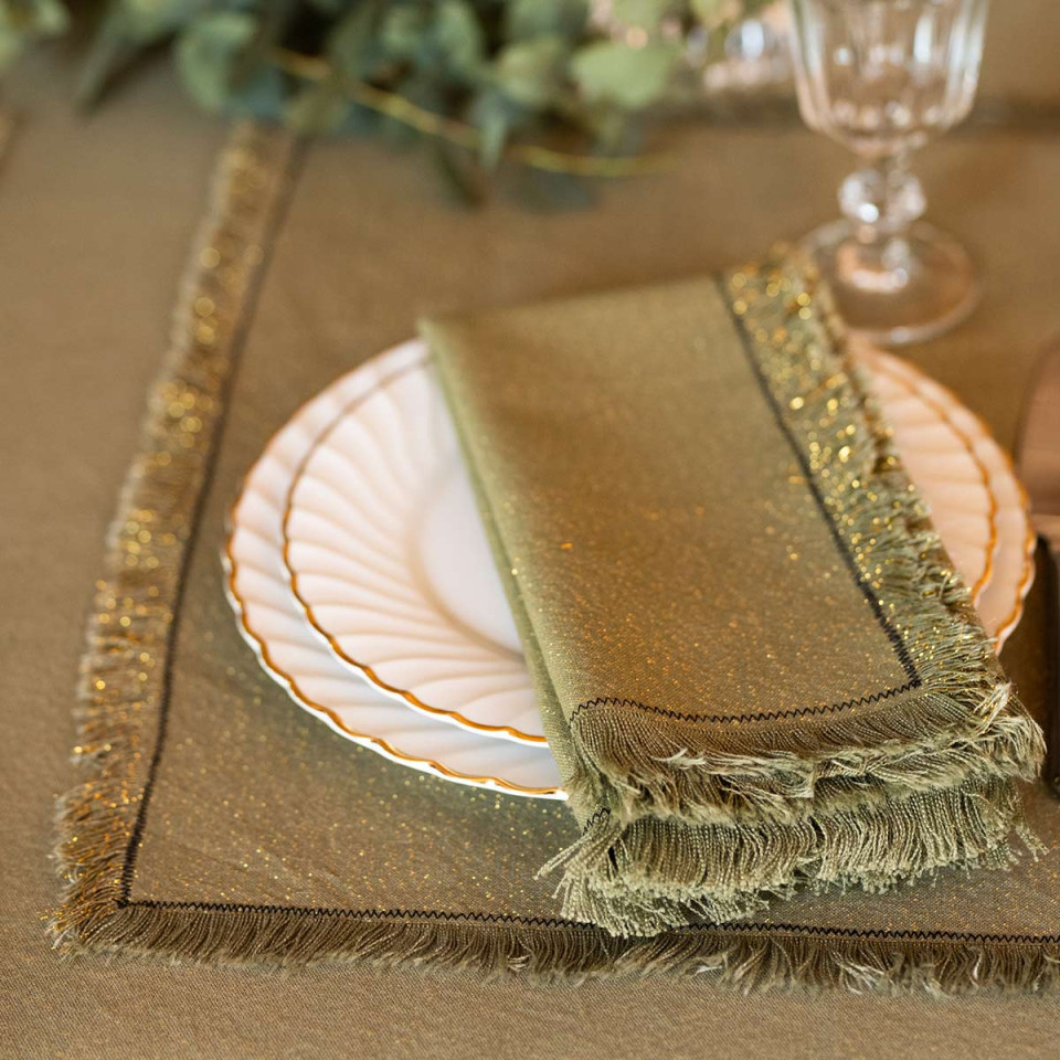 Serviette de Table en Coton et Lurex WIN
