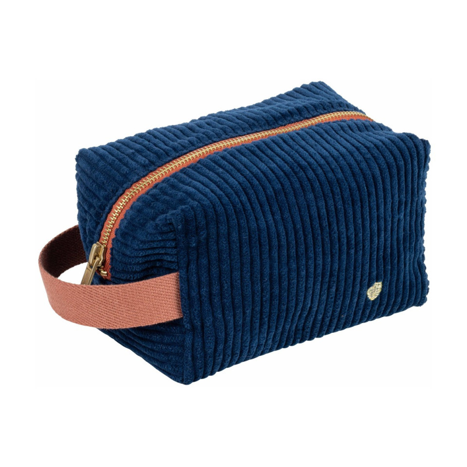 Trousse de Toilette Cube en Coton Bio Unis ou Motifs  