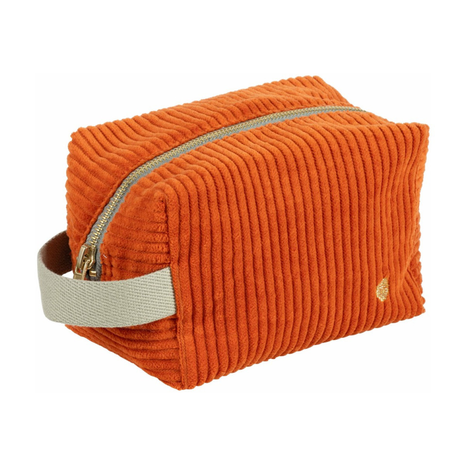 Trousse de Toilette Cube en Coton Bio Unis ou Motifs  
