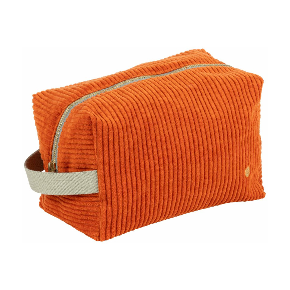 Trousse de Toilette Cube en Coton Bio Unis ou Motifs  