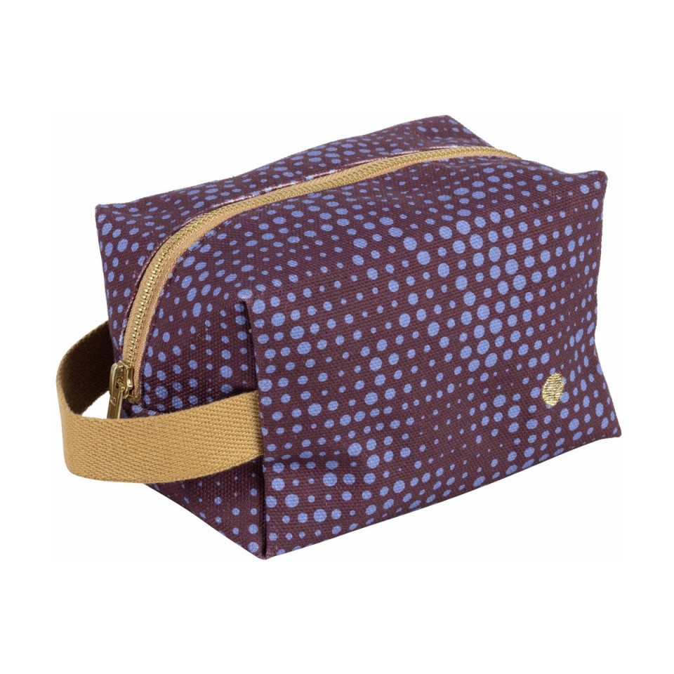 Trousse de Toilette Cube en Coton Bio Unis ou Motifs  
