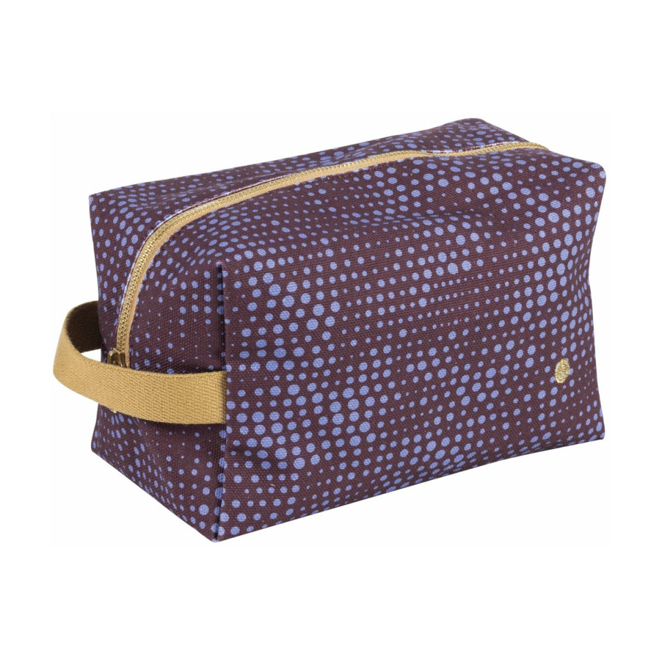 Trousse de Toilette Cube en Coton Bio Unis ou Motifs  