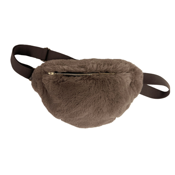 Sac Banane en Fausse Fourrure CHAMONIX  - Haomy | Impression lin