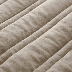 Couvre Lit Velours Surpiqué Rayures NANOOK