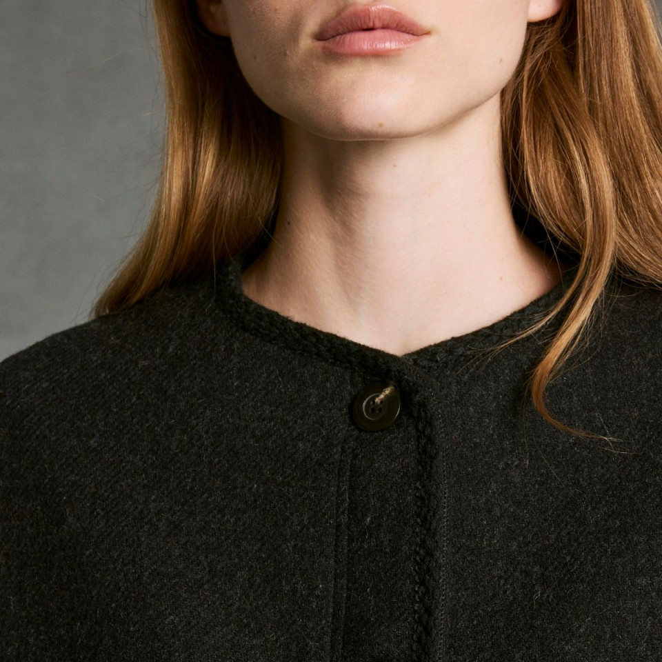 Veste courte sans col MARCEAU