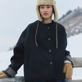 Veste courte sans col MARCEAU