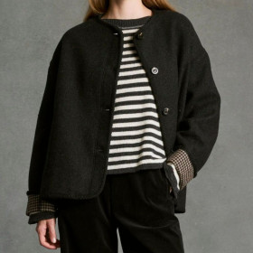 Veste courte sans col MARCEAU