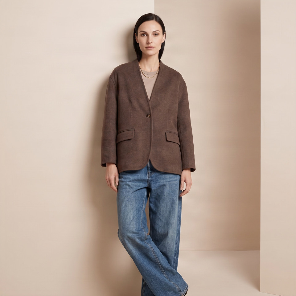 Veste sans col KAREL