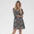 Robe Adelena en coton imprimé à manches trois quarts