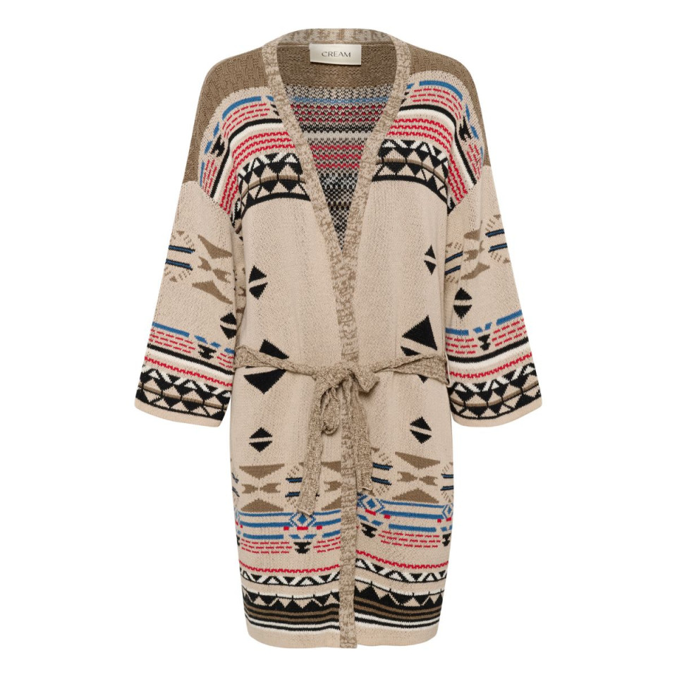 Cardigan jacquard ceinturé ETTA