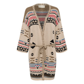 Cardigan jacquard ceinturé ETTA