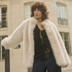 Veste Frimia en fausse fourrure de polyester à poil long