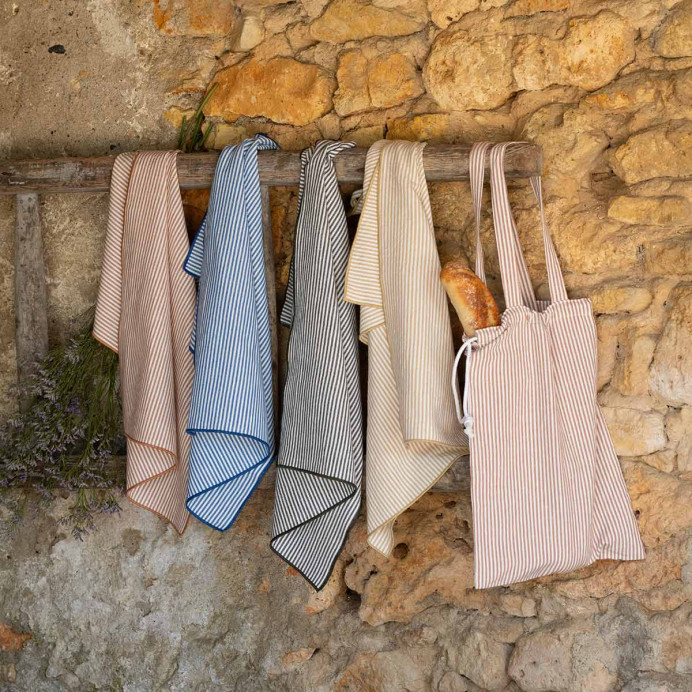 Torchon Lien et Coton LOU - Vent du sud | Impression lin