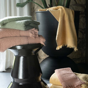 Serviette de Bain en Coton Gaufré TETHYS